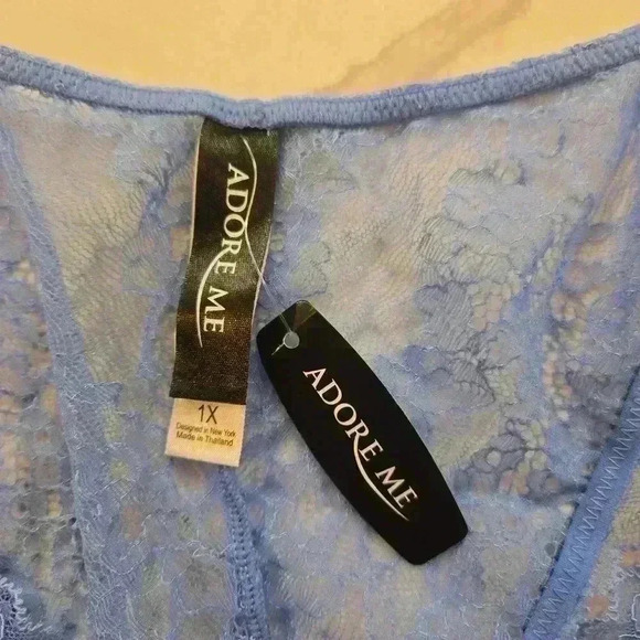 NWT Adore Me Womens Lacy Halter Light Blue Size 1X - Picture 6 of 6